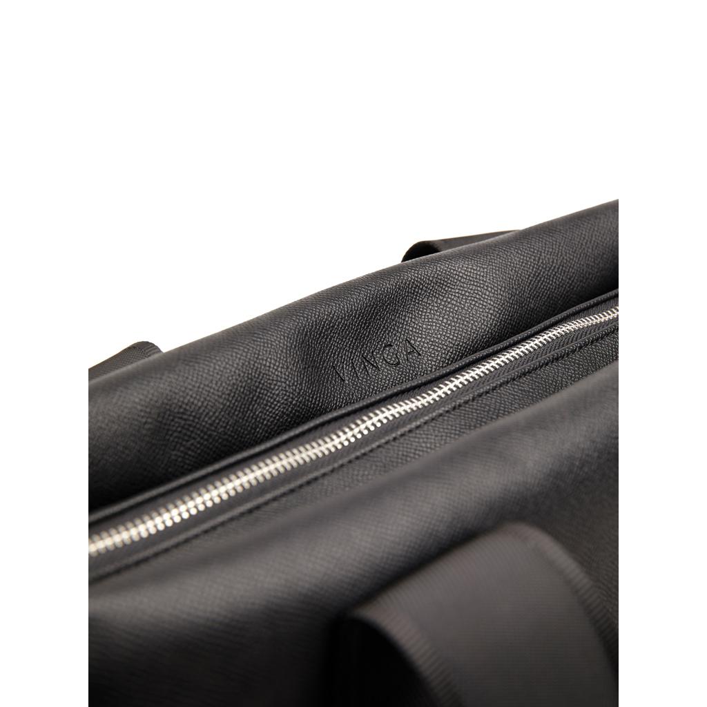 Geantă tote din PU reciclat, certificat RCS VINGA Bermond  black