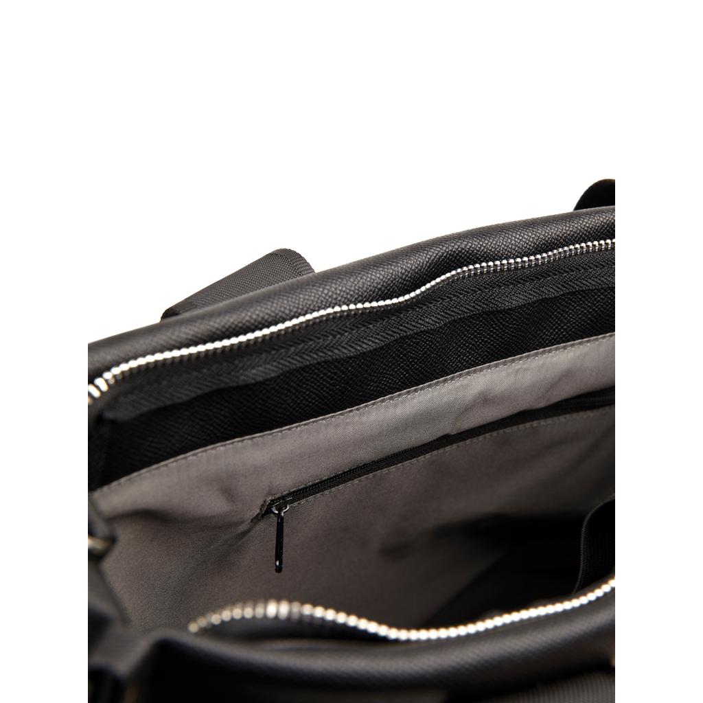 Geantă tote din PU reciclat, certificat RCS VINGA Bermond  black