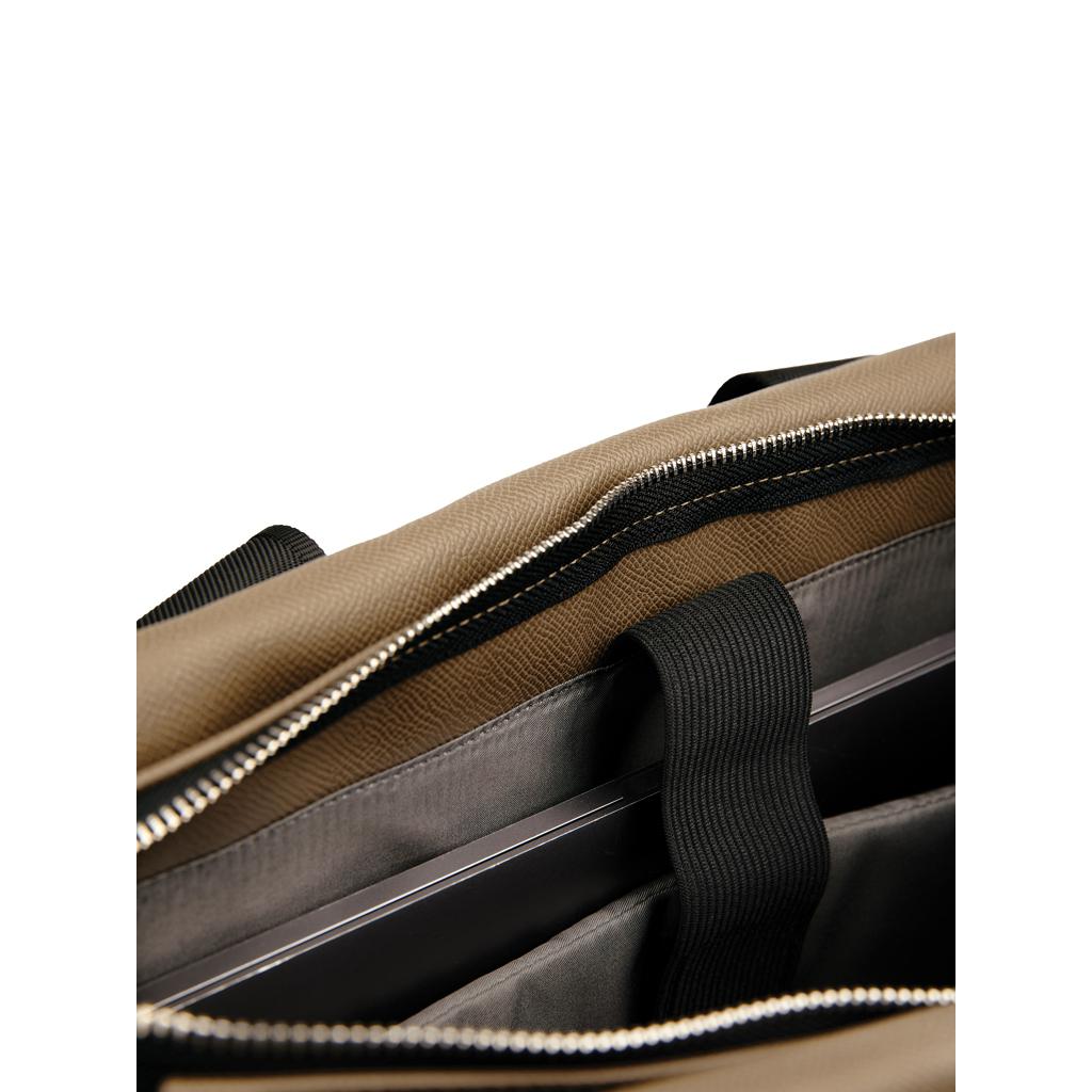 Geantă tote din PU reciclat, certificat RCS VINGA Bermond  brown