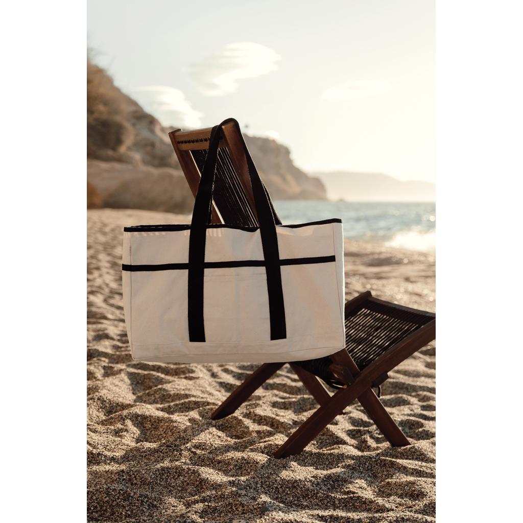 Geantă de plajă din pânză reciclată VINGA Volonne AWARE™  off white