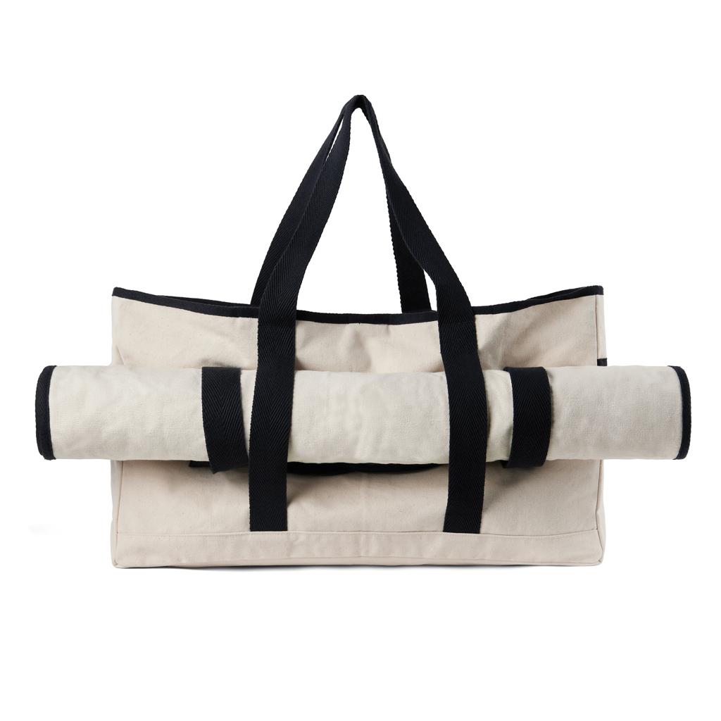 Geantă de plajă din pânză reciclată VINGA Volonne AWARE™  off white