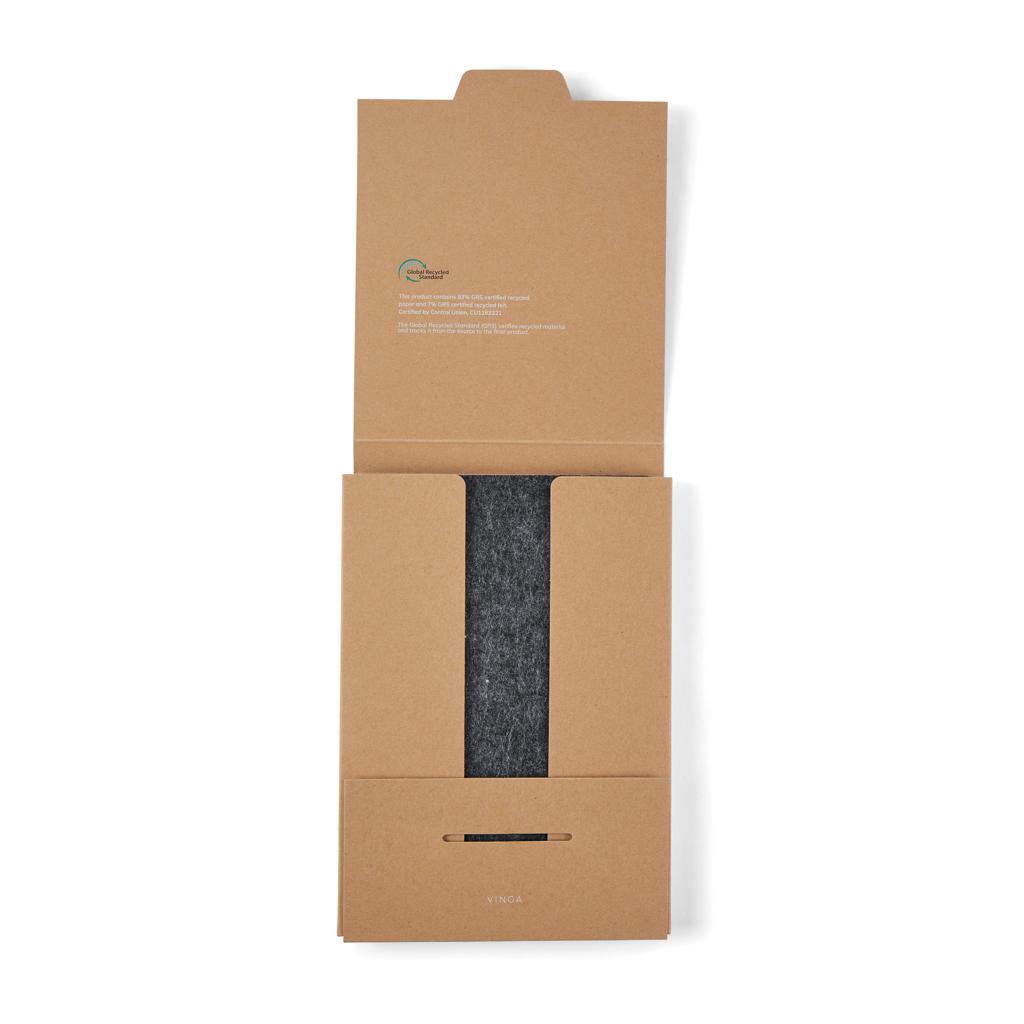 Caiet din fetru reciclat certificat GRS VINGA Albon heather anthracite