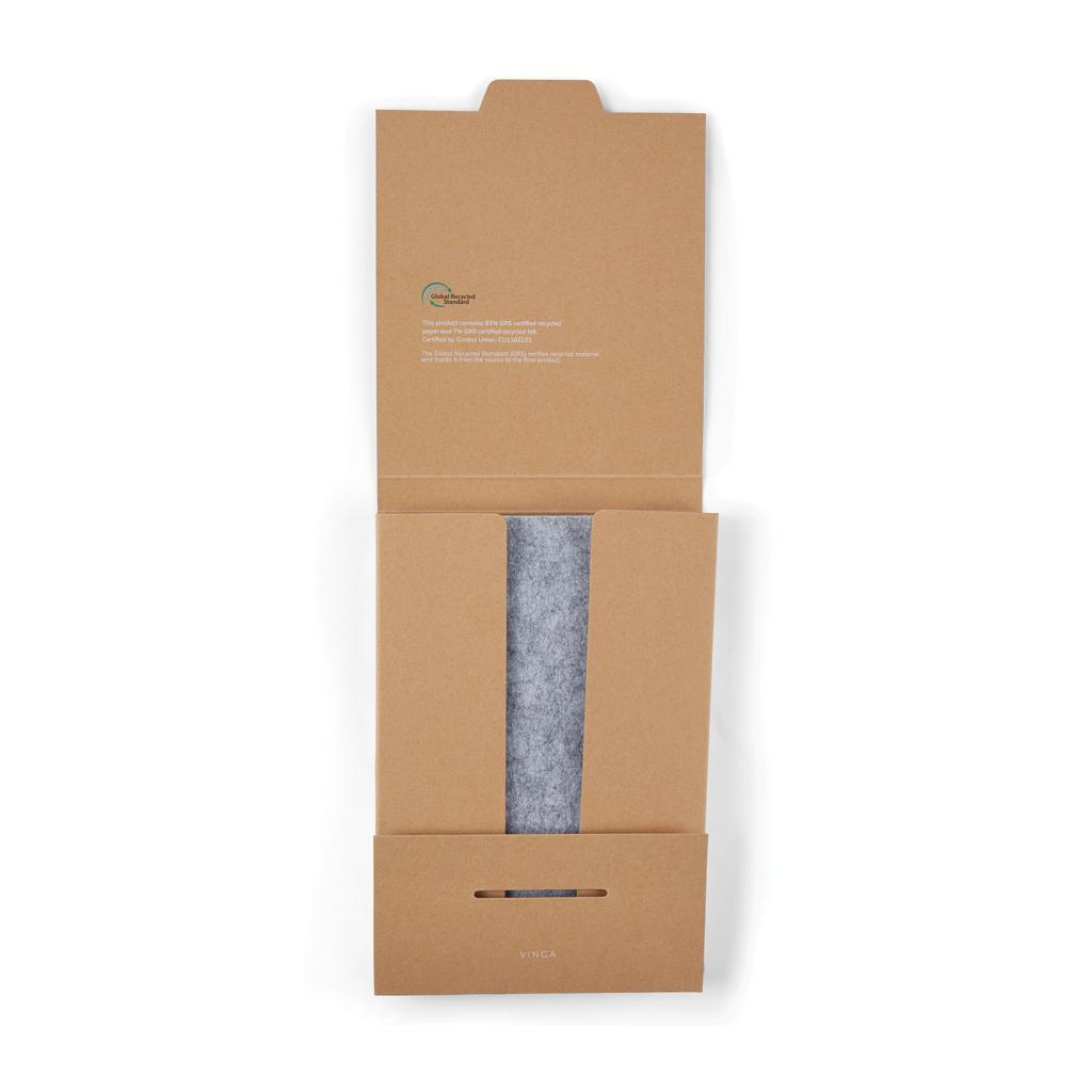 Caiet din fetru reciclat certificat GRS VINGA Albon grey