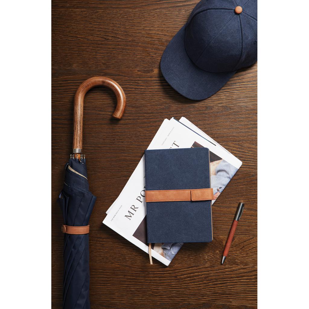 Caiet din pânză reciclată certificat RCS VINGA Bosler navy