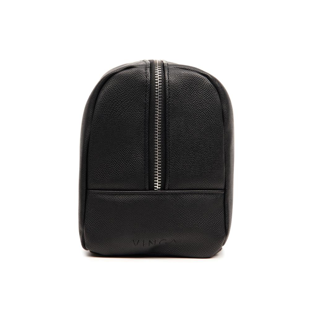 Geantă de toaletă din PU reciclat certificat RCS VINGA Bermond black