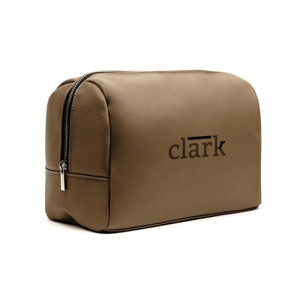 Geantă de toaletă din PU reciclat certificat RCS VINGA Bermond brown