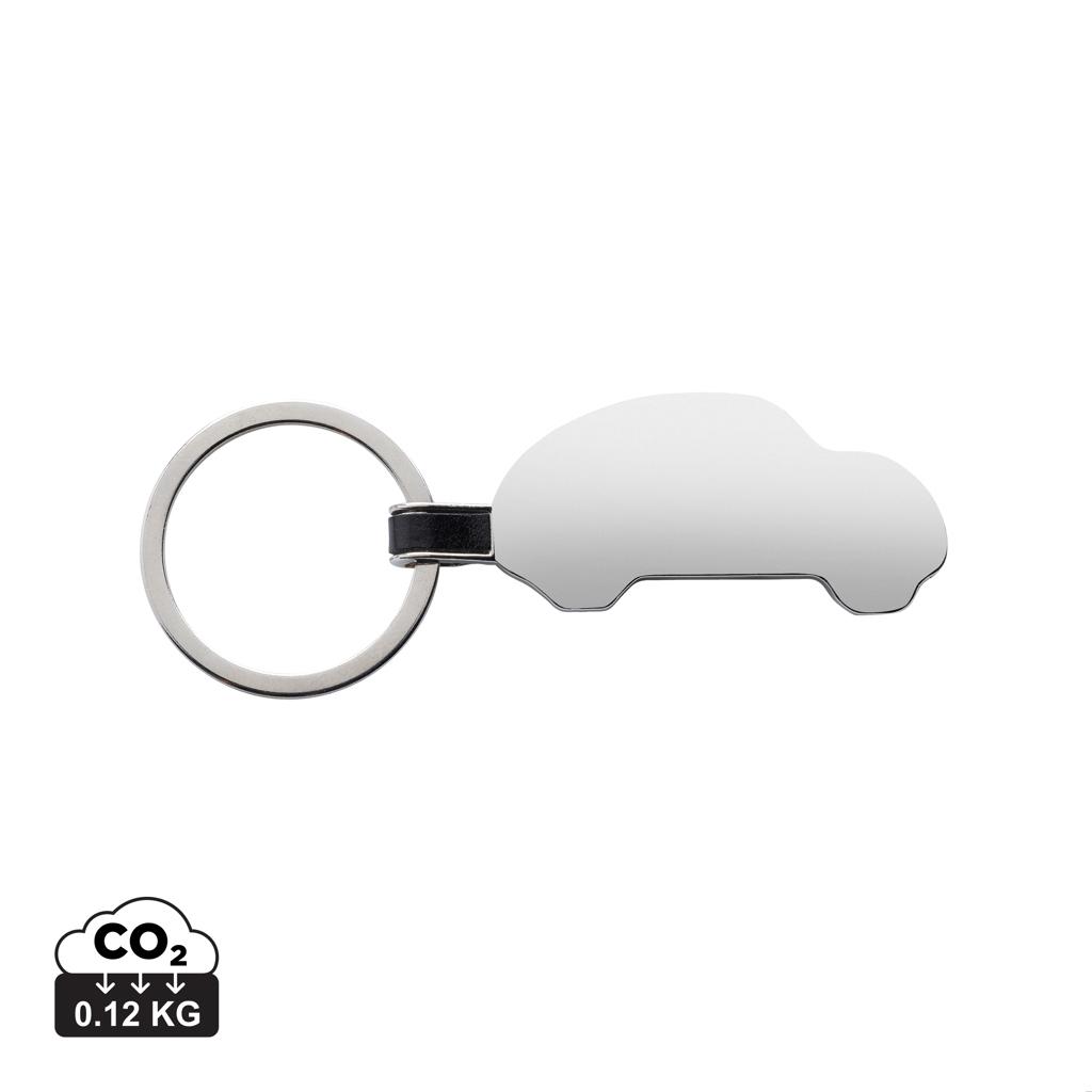 RCS recycled zinc alloy car keyring silver