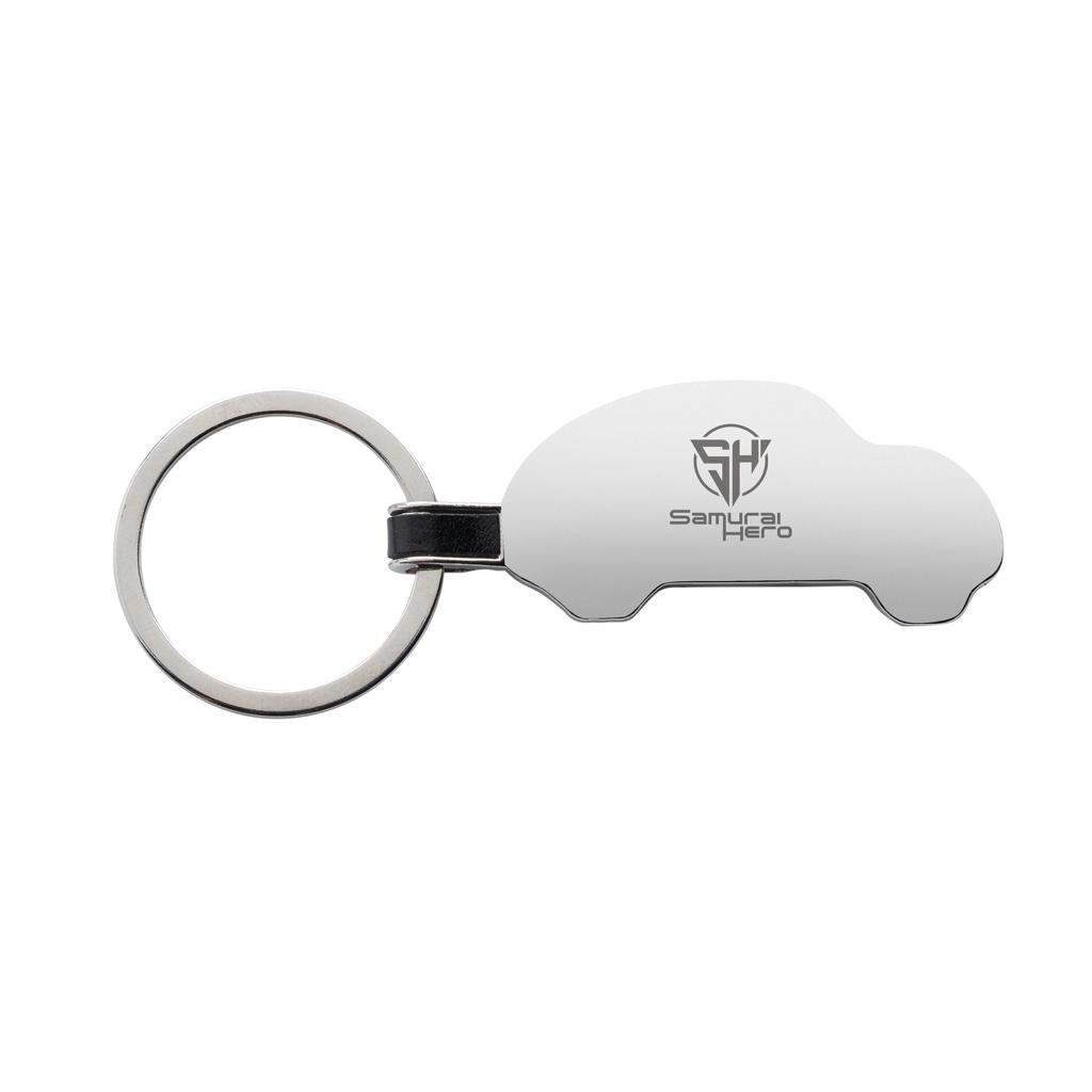 RCS recycled zinc alloy car keyring silver