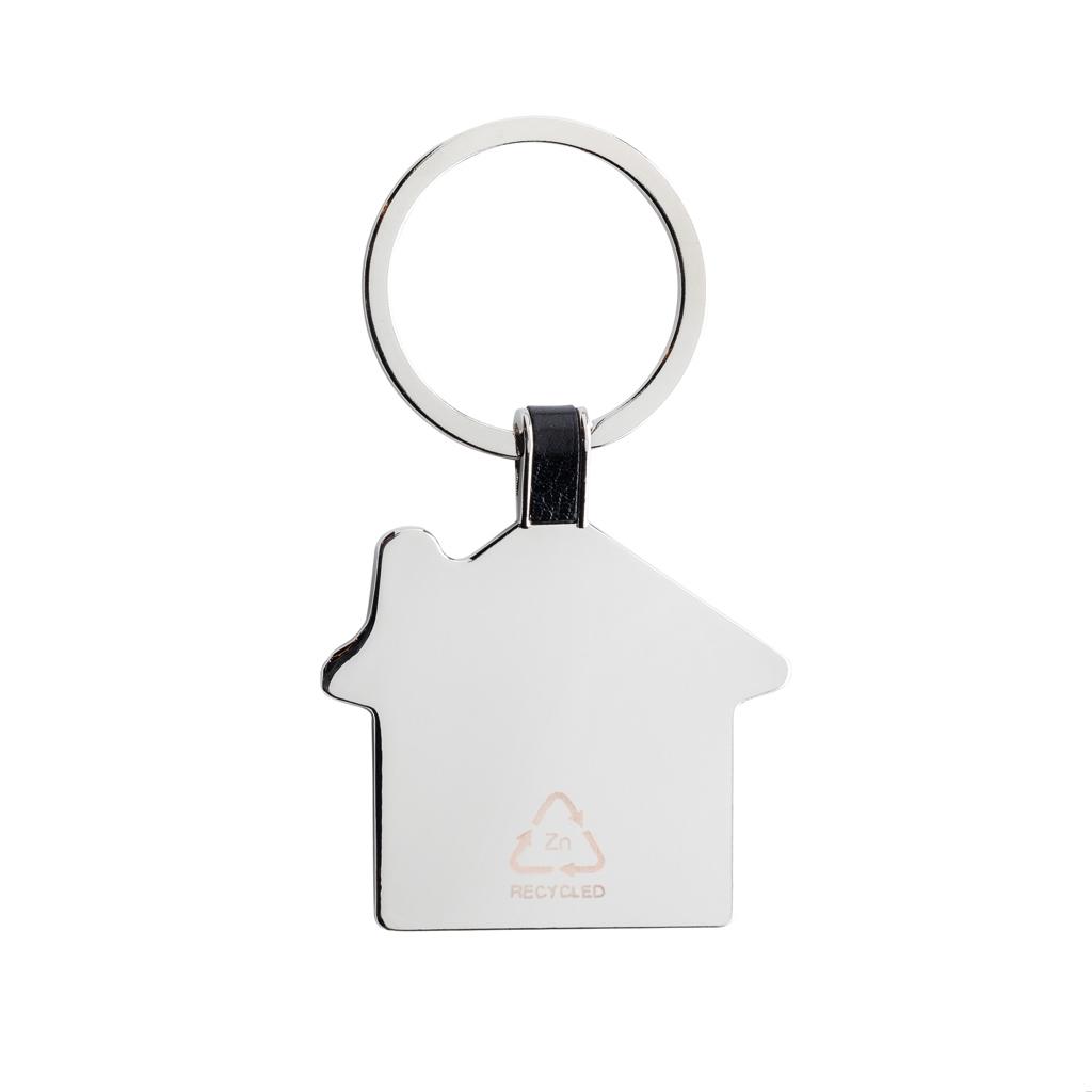 RCS recycled zinc alloy house keyring silver