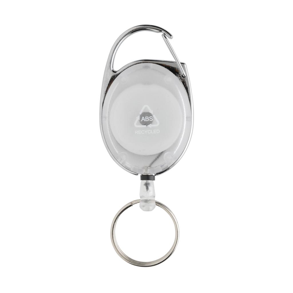 RCS recycled ABS roller clip keychain transparent