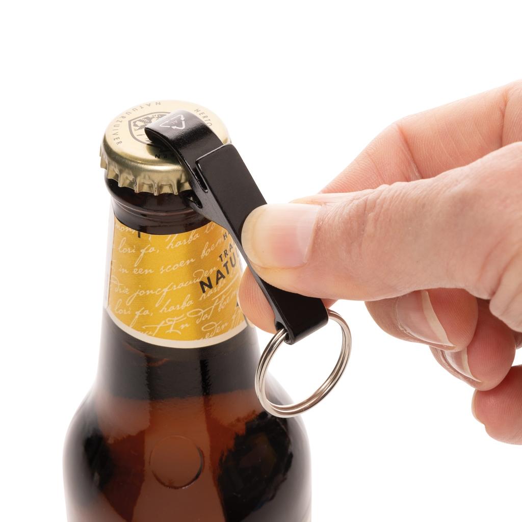 RCS recycled aluminum bottle and can opener black