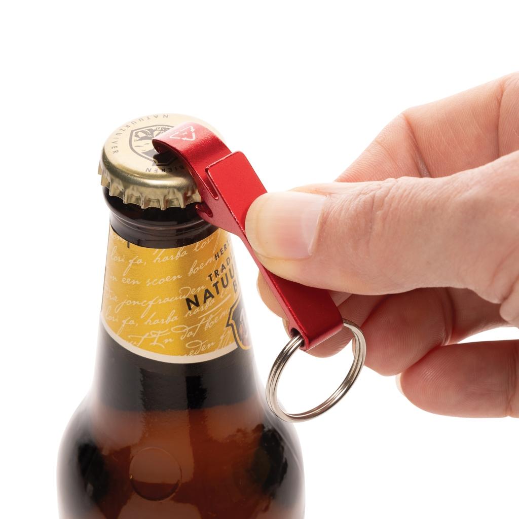 RCS recycled aluminum bottle and can opener red