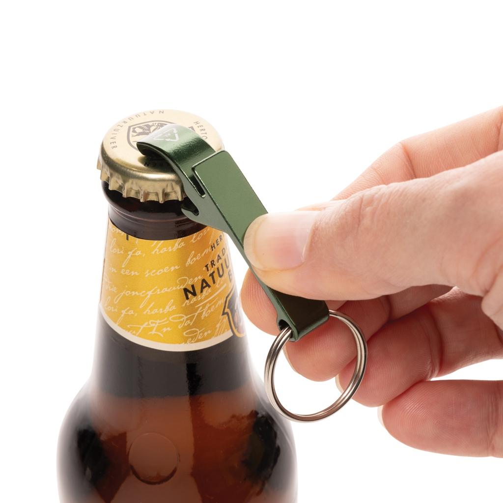 RCS recycled aluminum bottle and can opener green