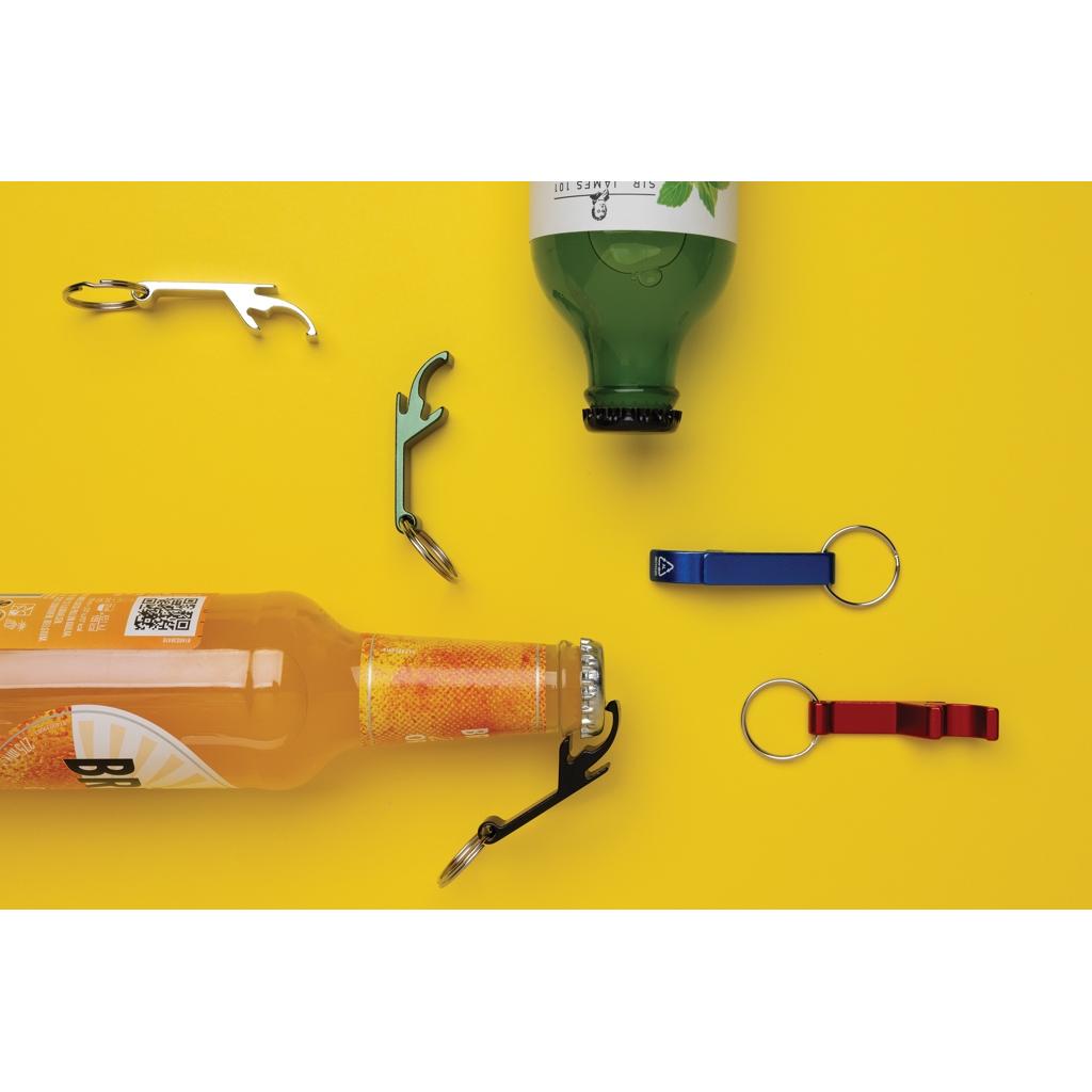 RCS recycled aluminum bottle and can opener green