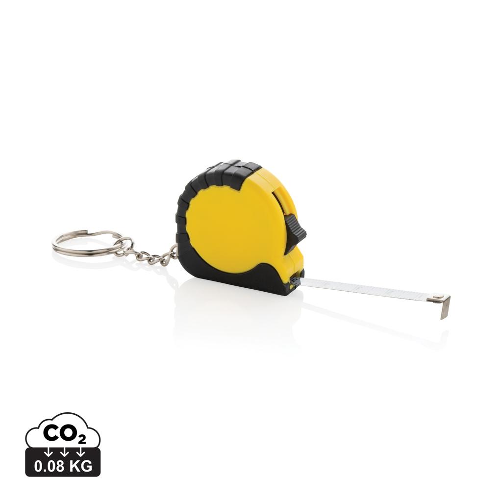 MeasureMate RCS reycled ABS 1 meter tape keychain yellow