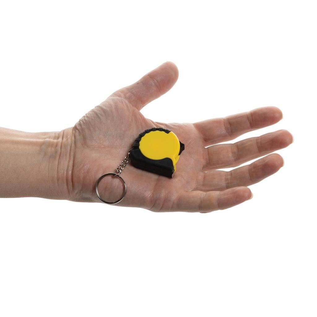 MeasureMate RCS reycled ABS 1 meter tape keychain yellow