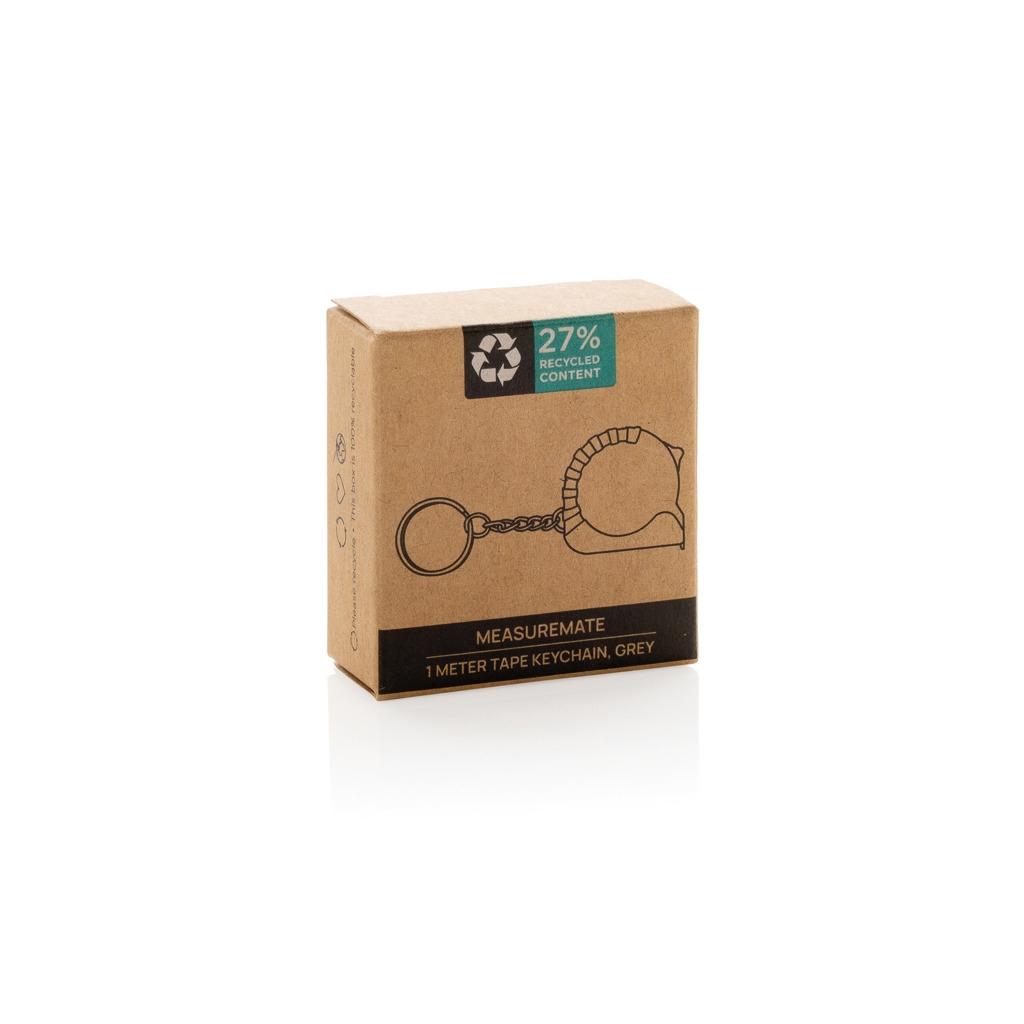 MeasureMate RCS reycled ABS 1 meter tape keychain grey