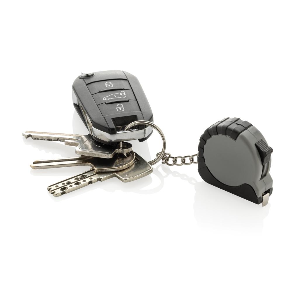 MeasureMate RCS reycled ABS 1 meter tape keychain grey