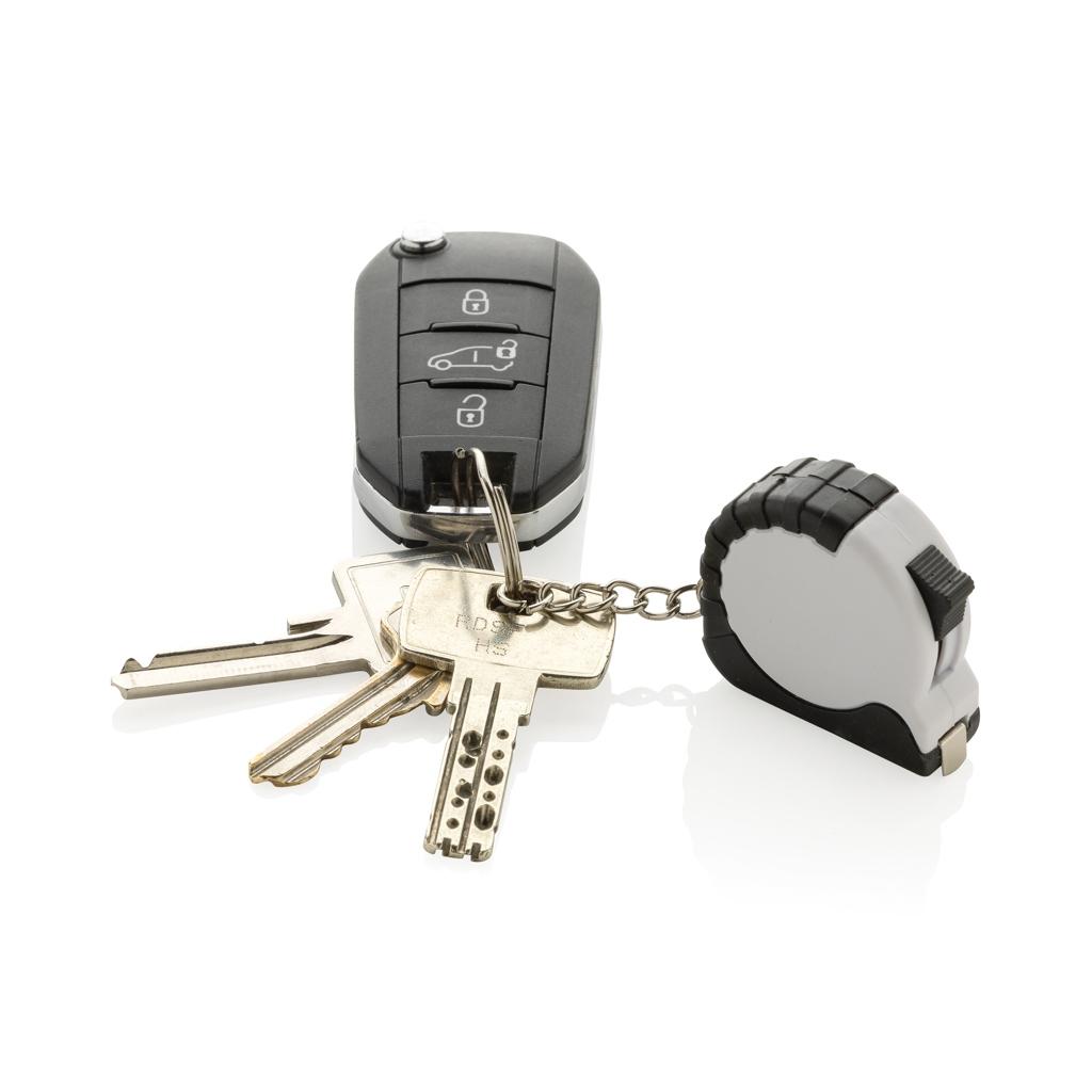 MeasureMate RCS reycled ABS 1 meter tape keychain transparent