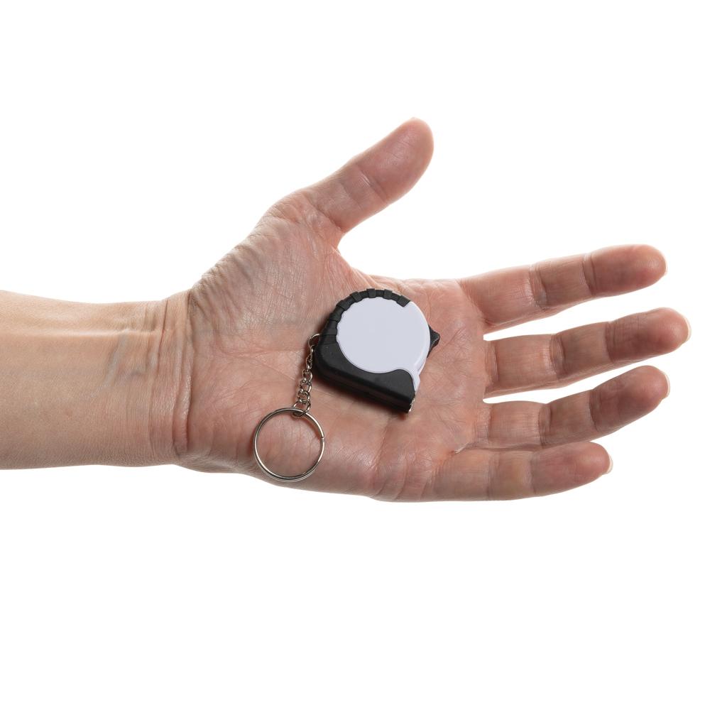 MeasureMate RCS reycled ABS 1 meter tape keychain transparent