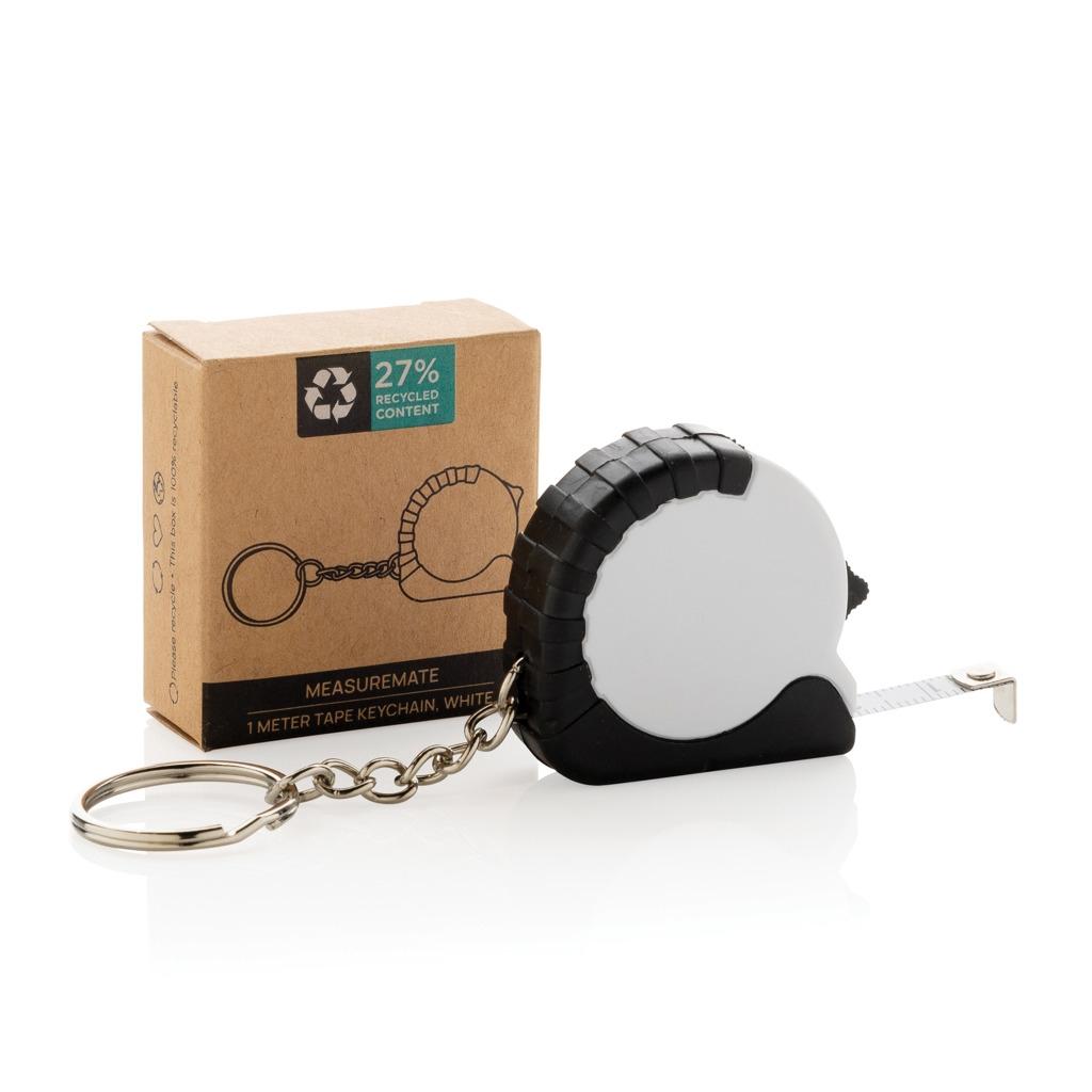 MeasureMate RCS reycled ABS 1 meter tape keychain transparent