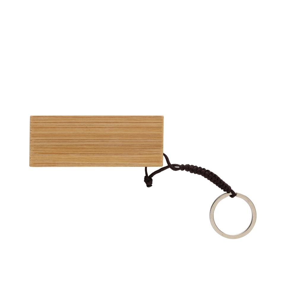 Standkey bamboo keychain phone stand brown