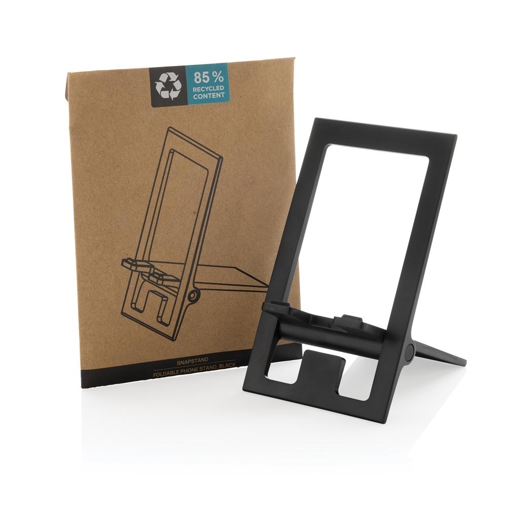 SnapStand RCS recycled plastic foldable phone stand black