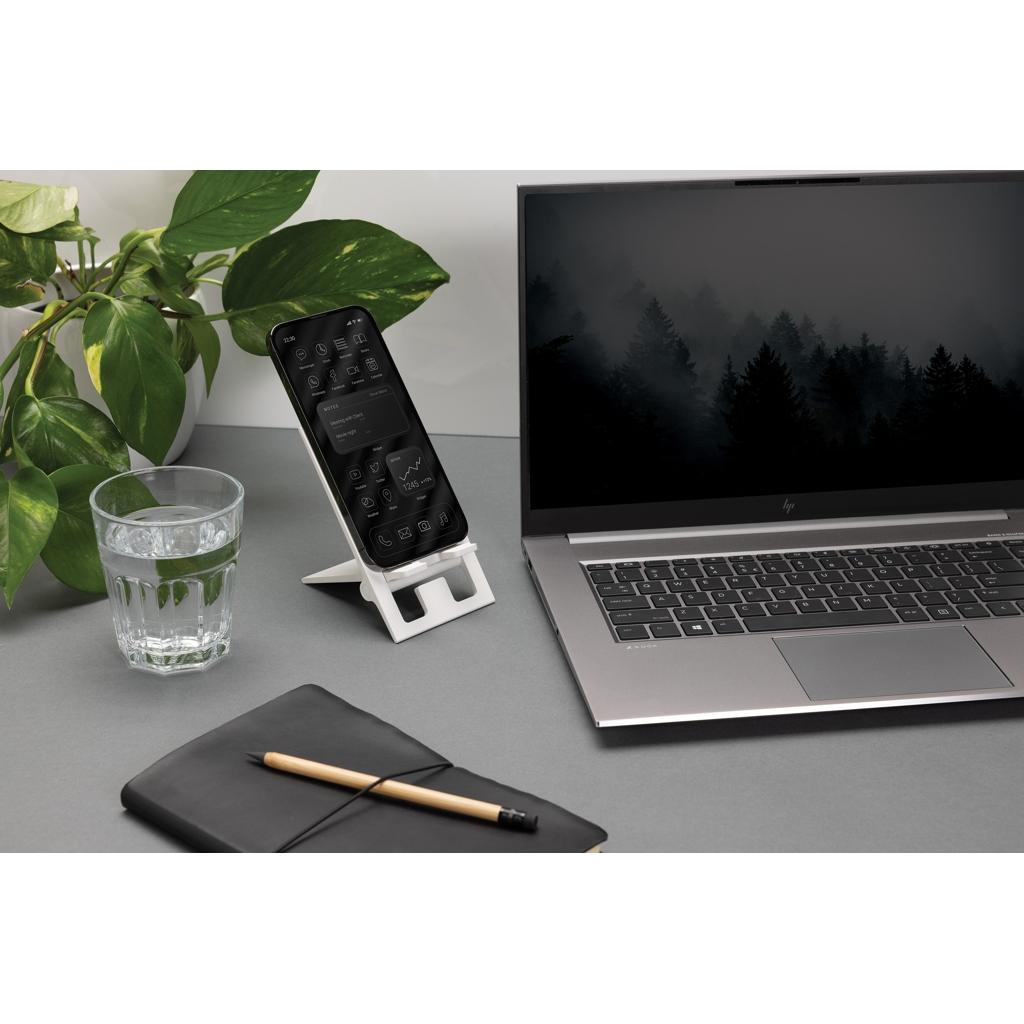 SnapStand RCS recycled plastic foldable phone stand transparent