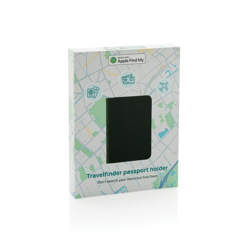 Trackmate RCS rpolyester passport holder worldwide locating black