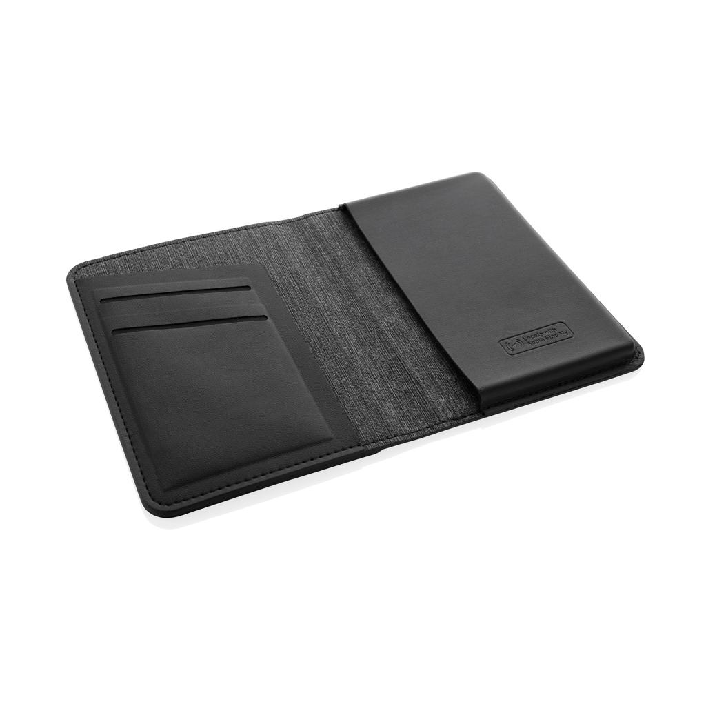 Trackmate RCS rpolyester passport holder worldwide locating black