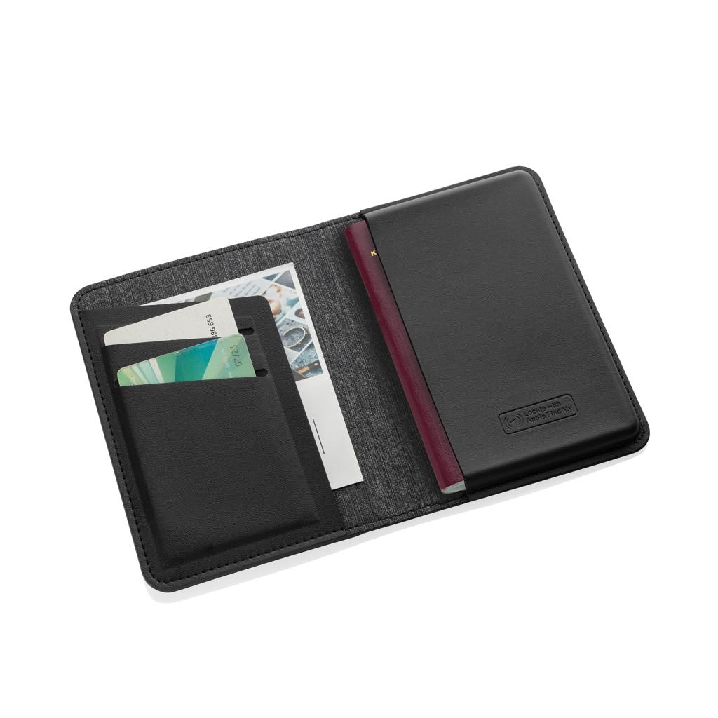 Trackmate RCS rpolyester passport holder worldwide locating black