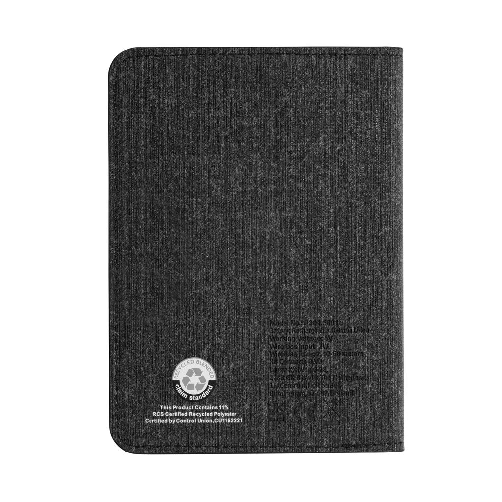 Trackmate RCS rpolyester passport holder worldwide locating black