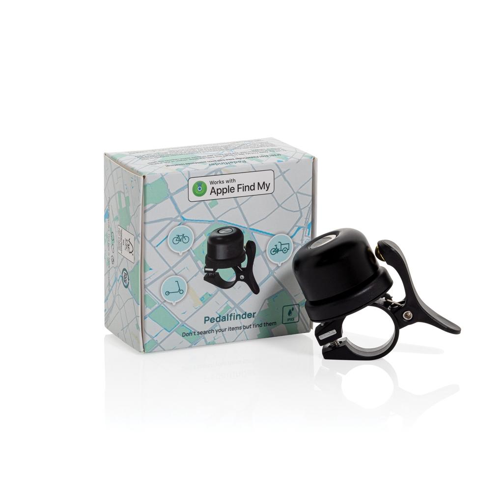 Pedalfinder bike bell with worldwide locating black