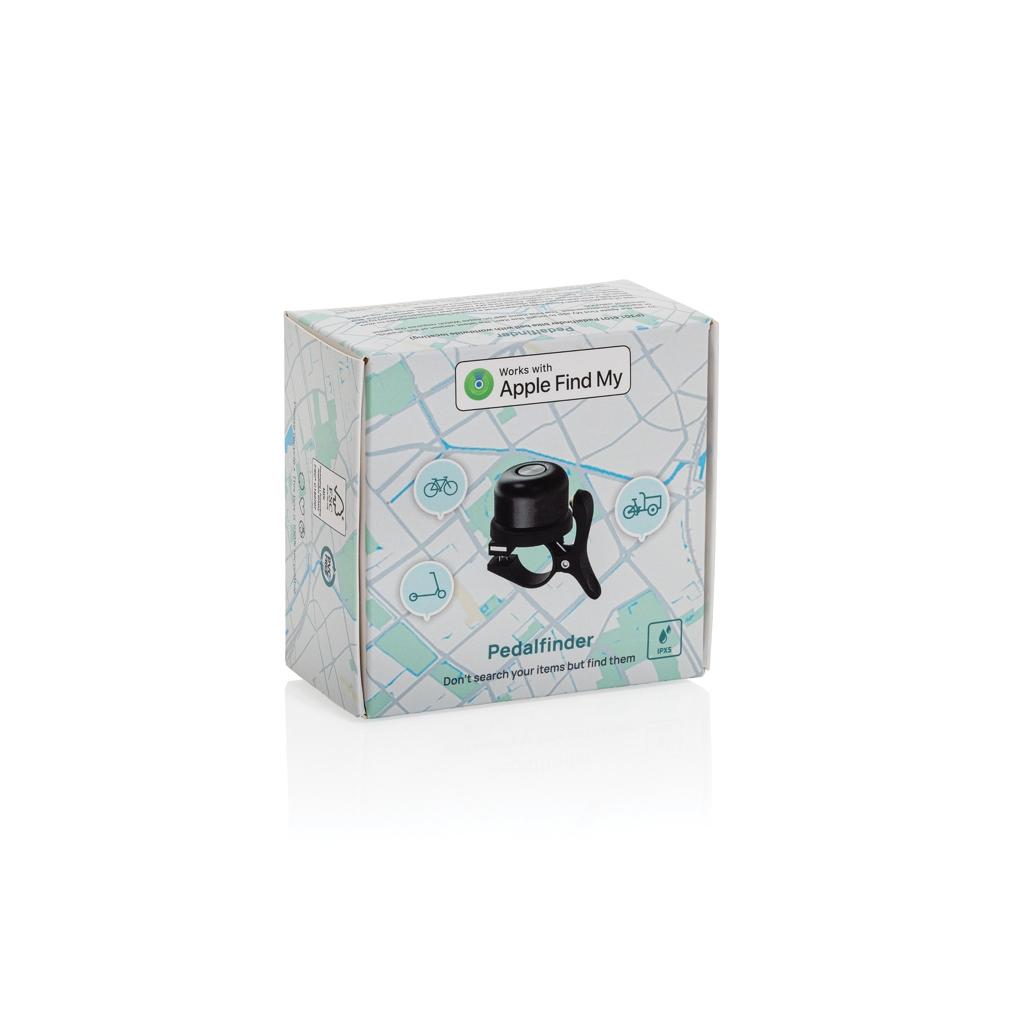 Pedalfinder bike bell with worldwide locating black