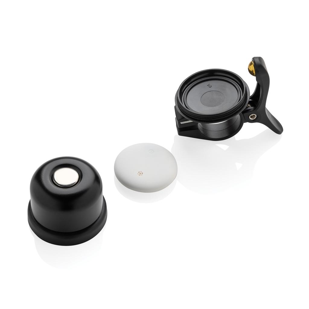 Pedalfinder bike bell with worldwide locating black