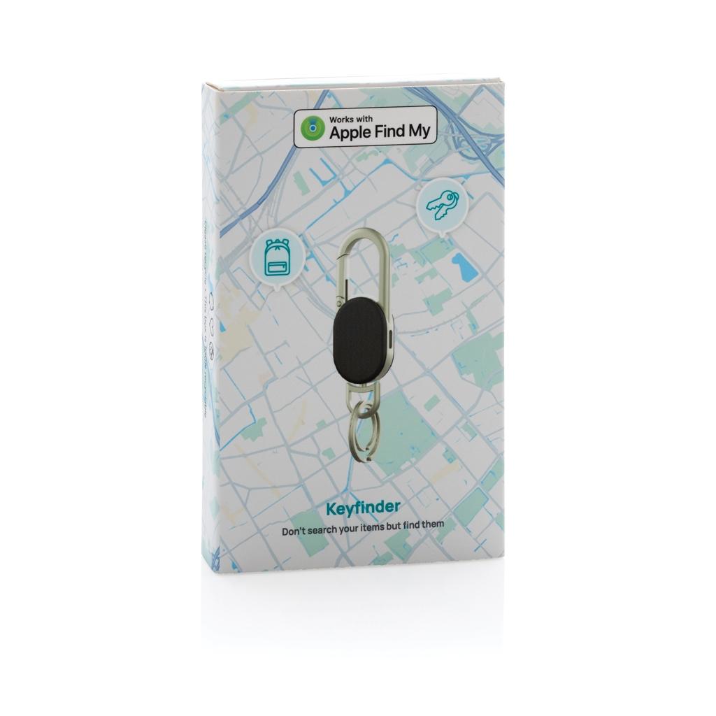 Keyfinder keychain with worldwide locating and USB C black