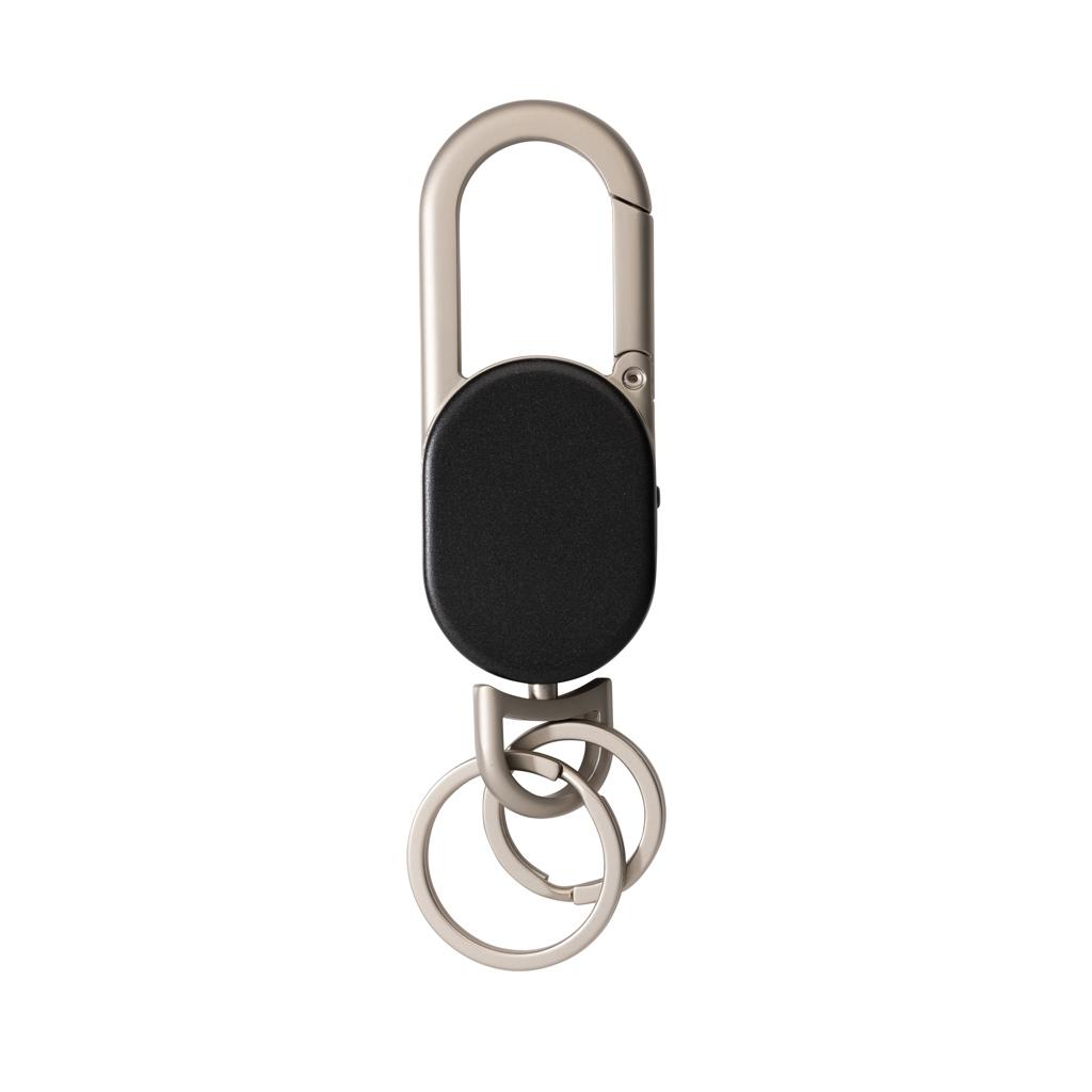 Keyfinder keychain with worldwide locating and USB C black