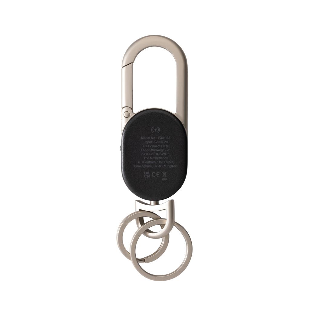 Keyfinder keychain with worldwide locating and USB C black