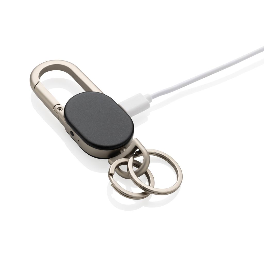 Keyfinder keychain with worldwide locating and USB C black