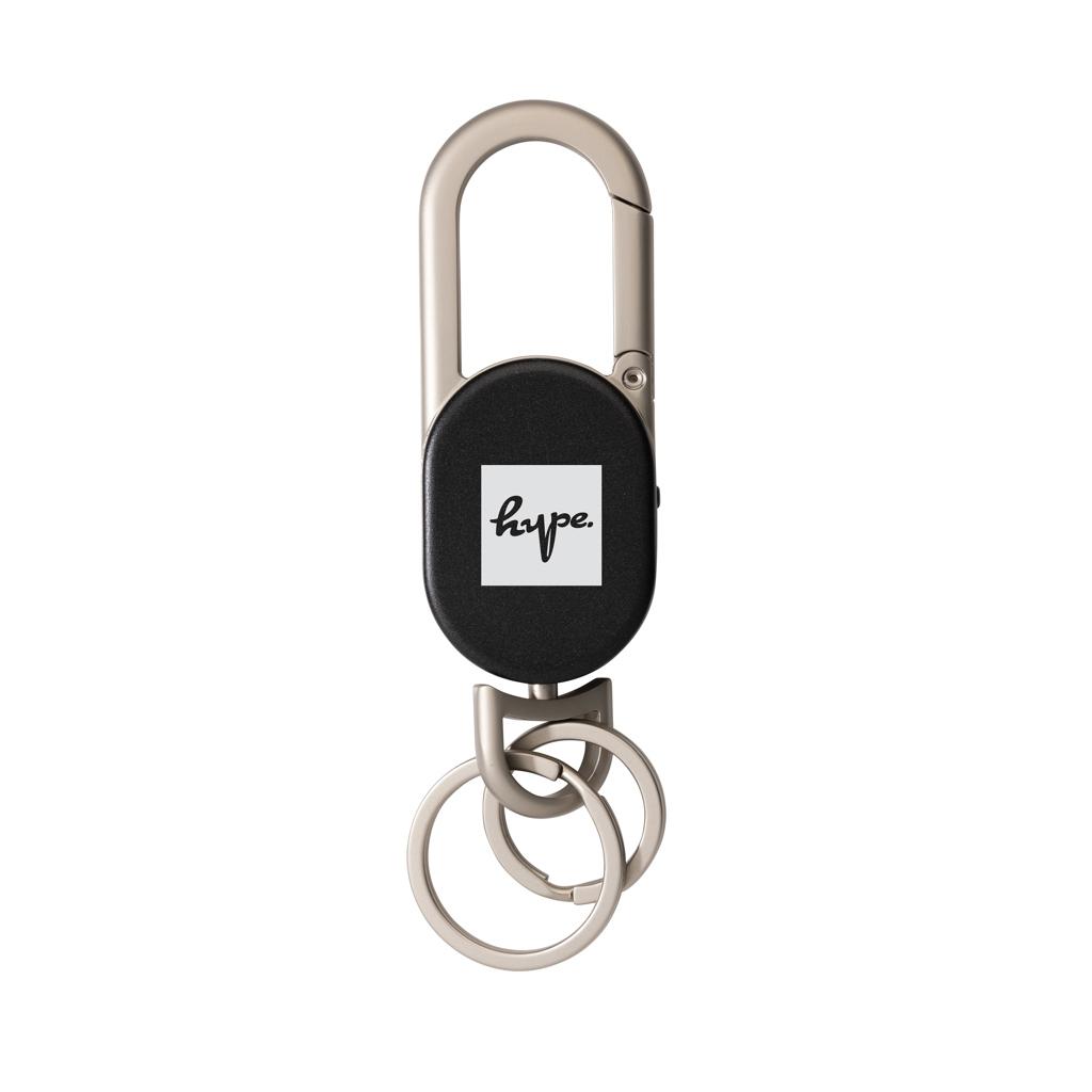 Keyfinder keychain with worldwide locating and USB C black