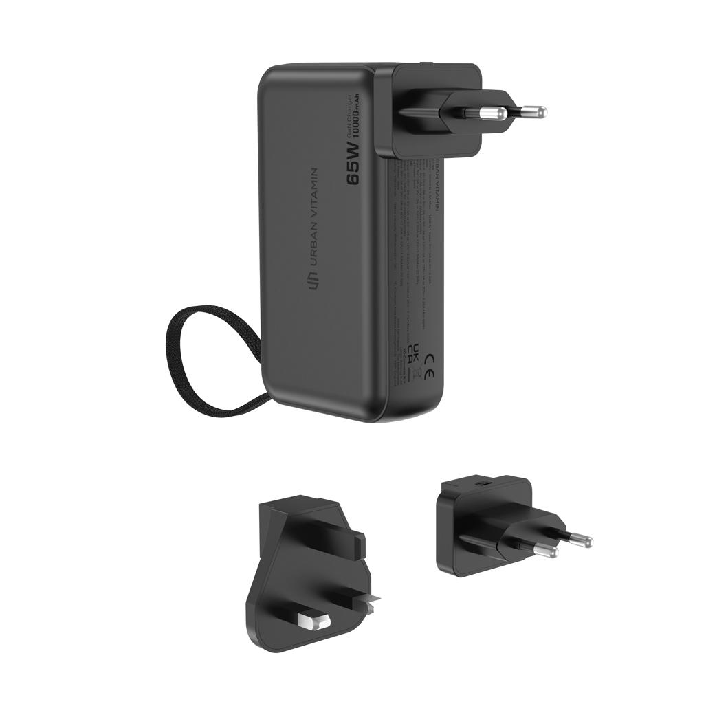 Urban Vitamin Eureka hybrid GANcharger 10000mah powerbank65W black