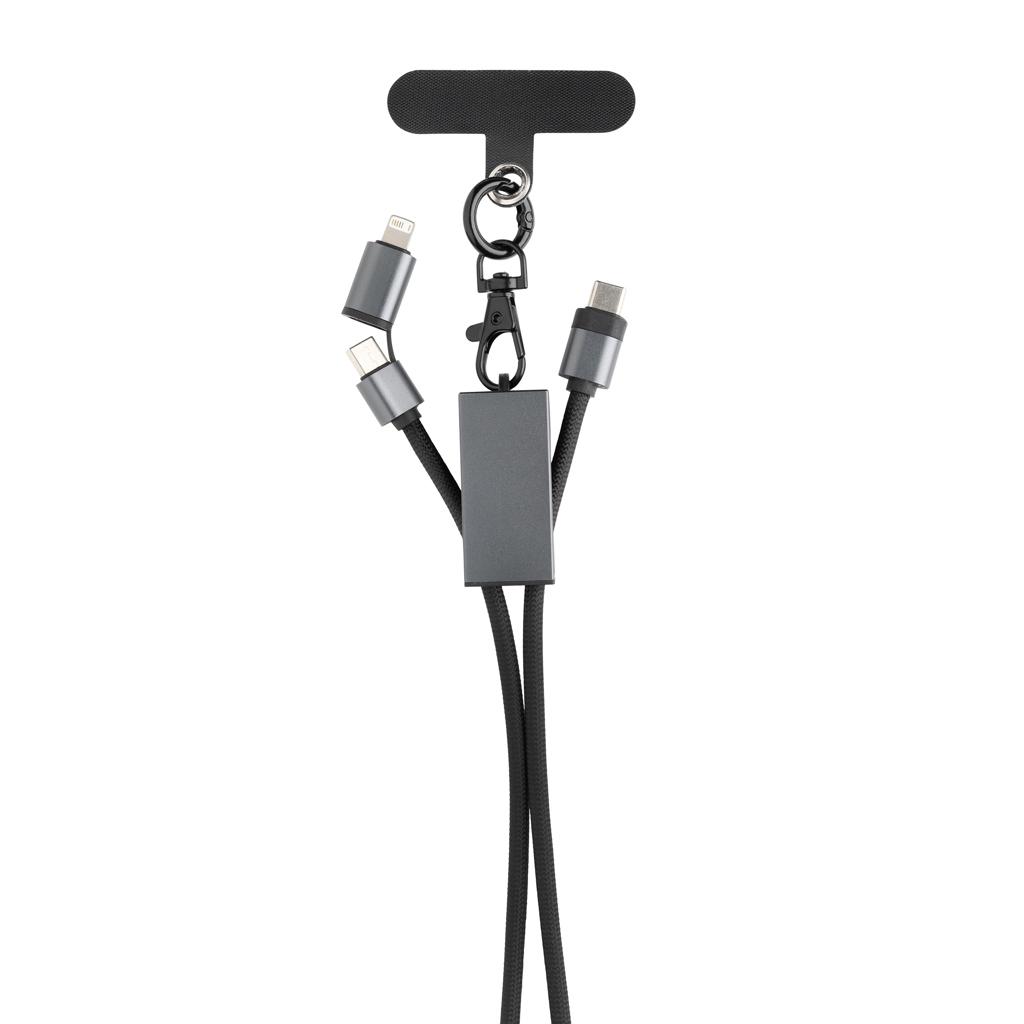 Terra RCS recycled PET phone cord with 60W dual charge cable grey