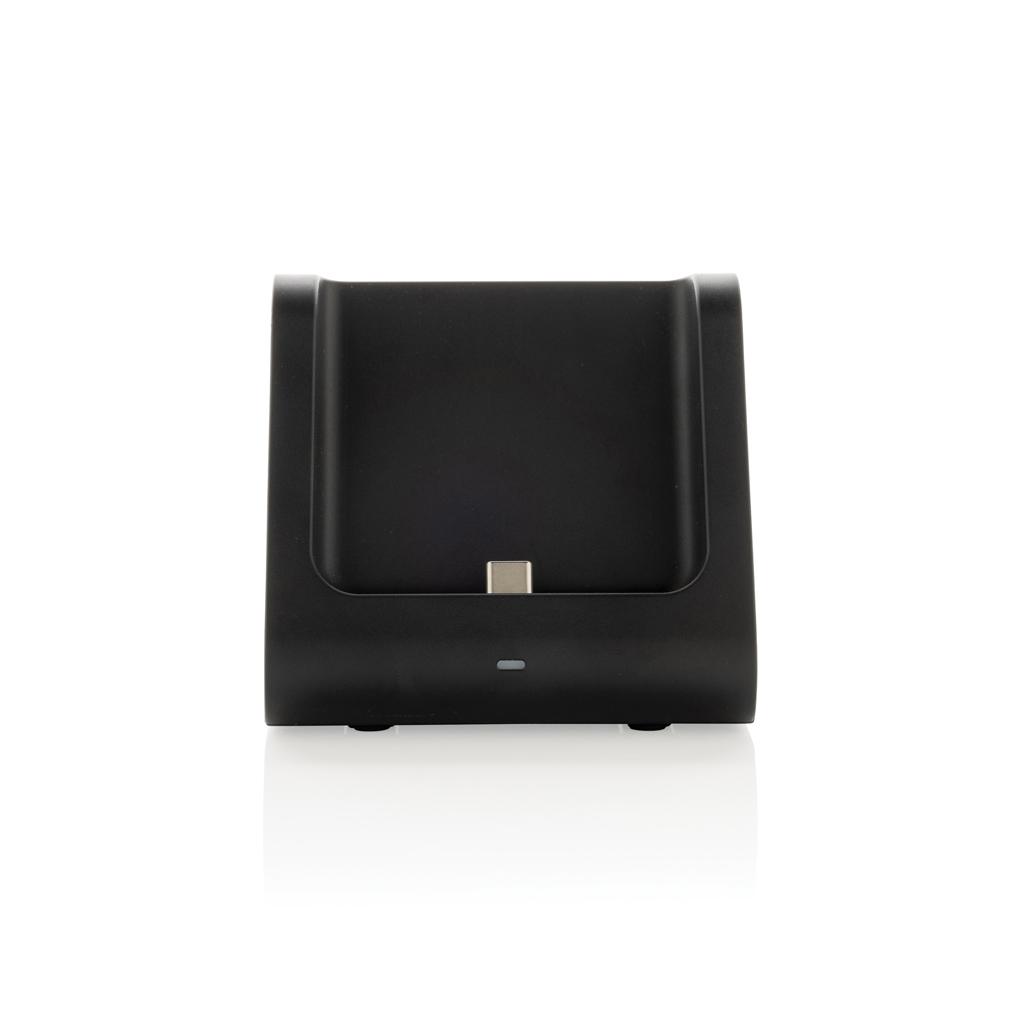 Powerbase RCS recycled plastic 3 in 1 charger with powerbank black