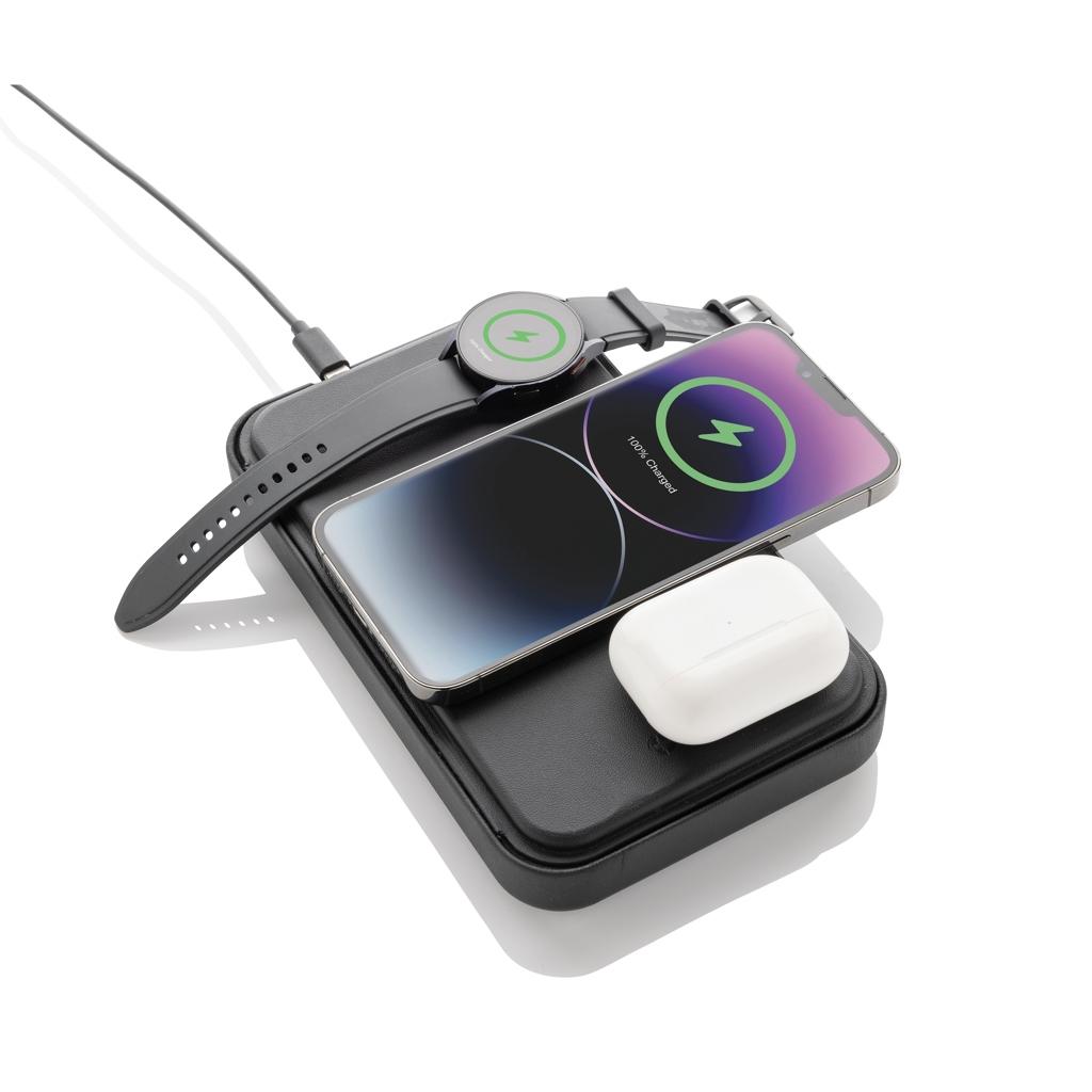 Swiss Peak RCS recycled travel case with 3 in 1 charger black