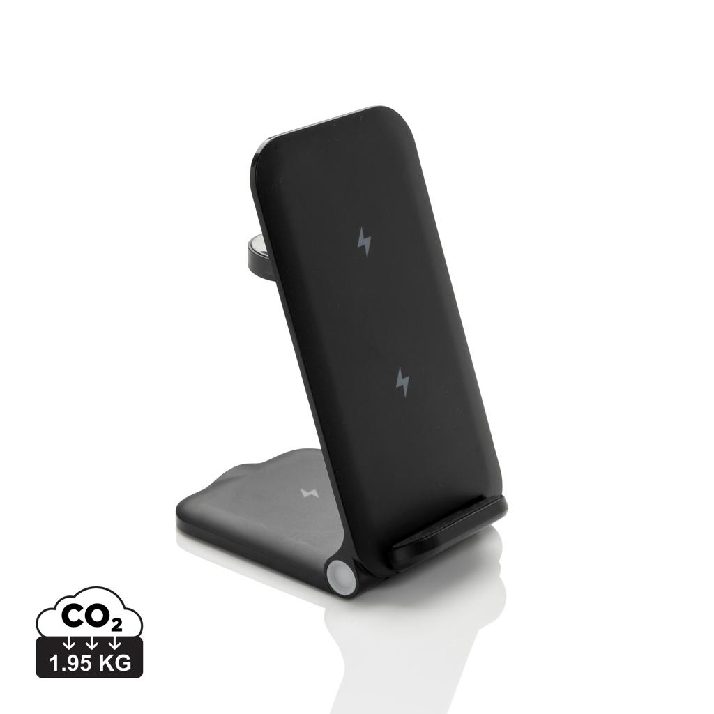 Powerpal 3 in 1 RCS recycled plastic 15W charger black