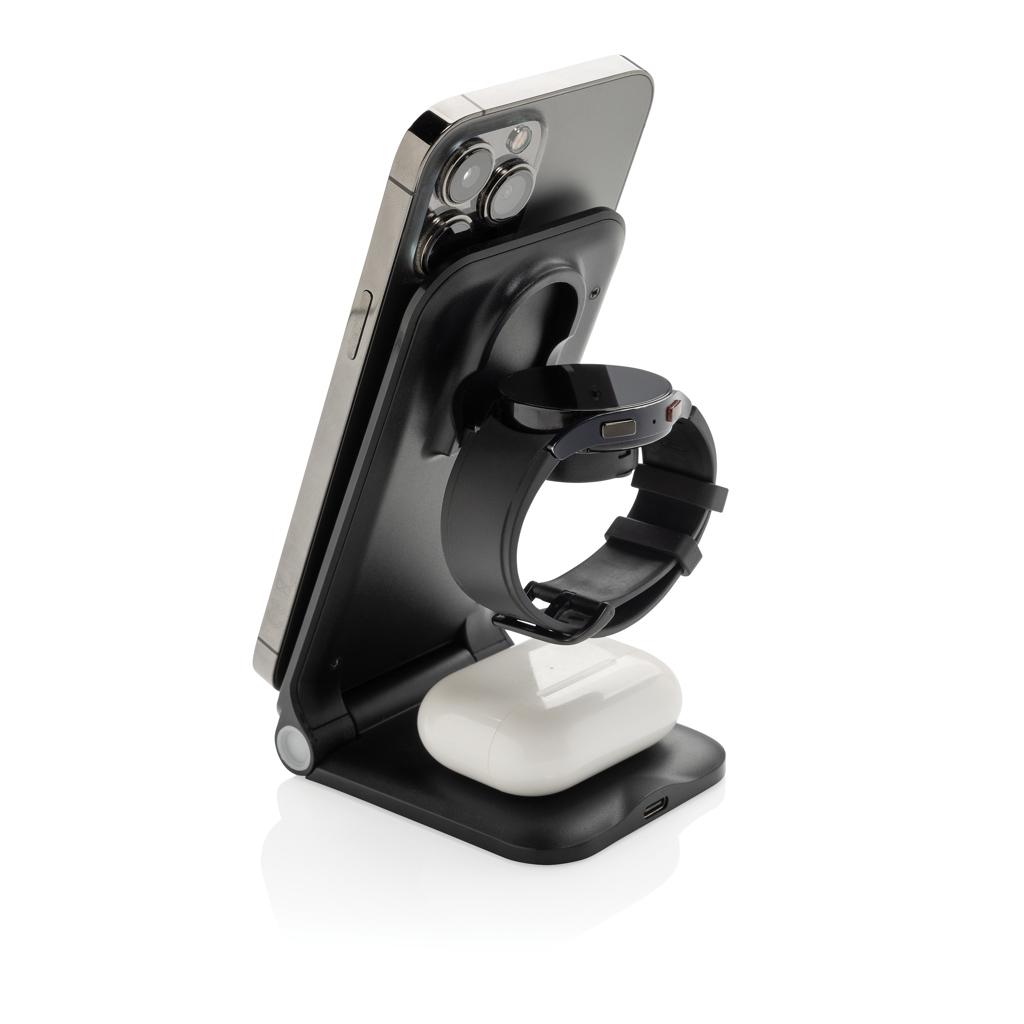 Powerpal 3 in 1 RCS recycled plastic 15W charger black