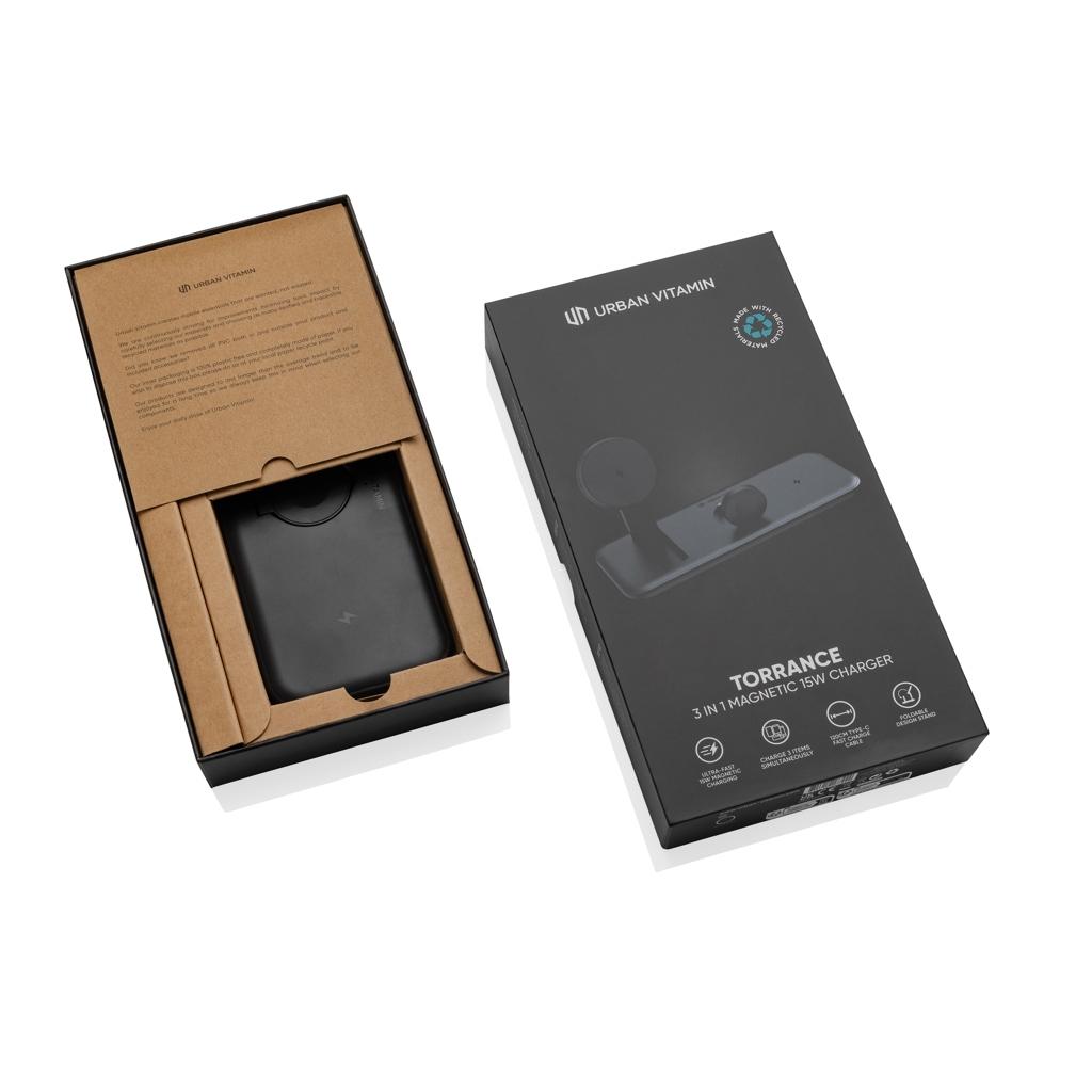Urban Vitamin Torrance 3 in 1 magnetic 15W charger black