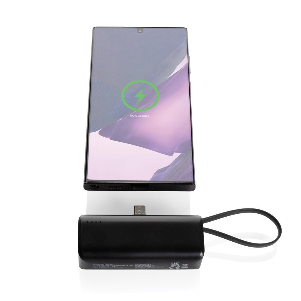 Powerlink RCS rplastic 3000 mah powerbank USB C connector black