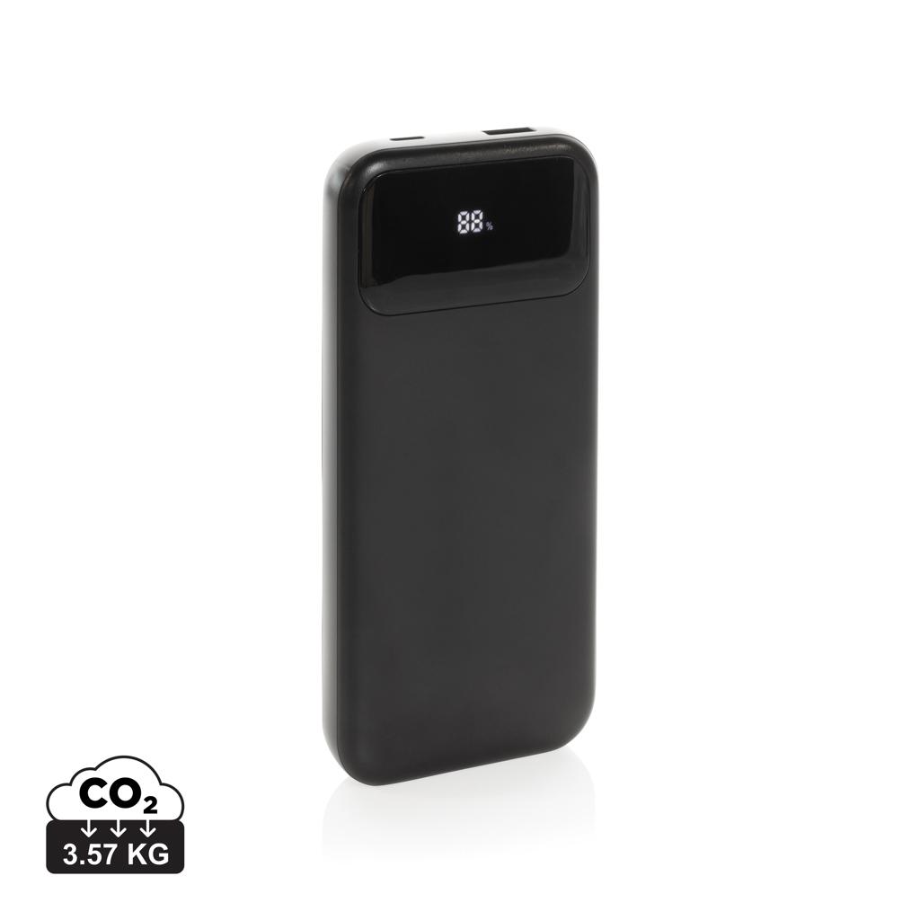Turbopack RCS rplastic powerbank 10.000 integrated cables black