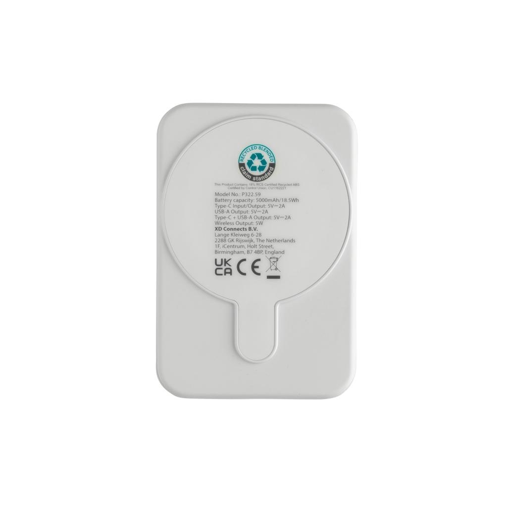 Stellar RCS recycled plastic 5000 mah 5W magnetic powerbank transparent